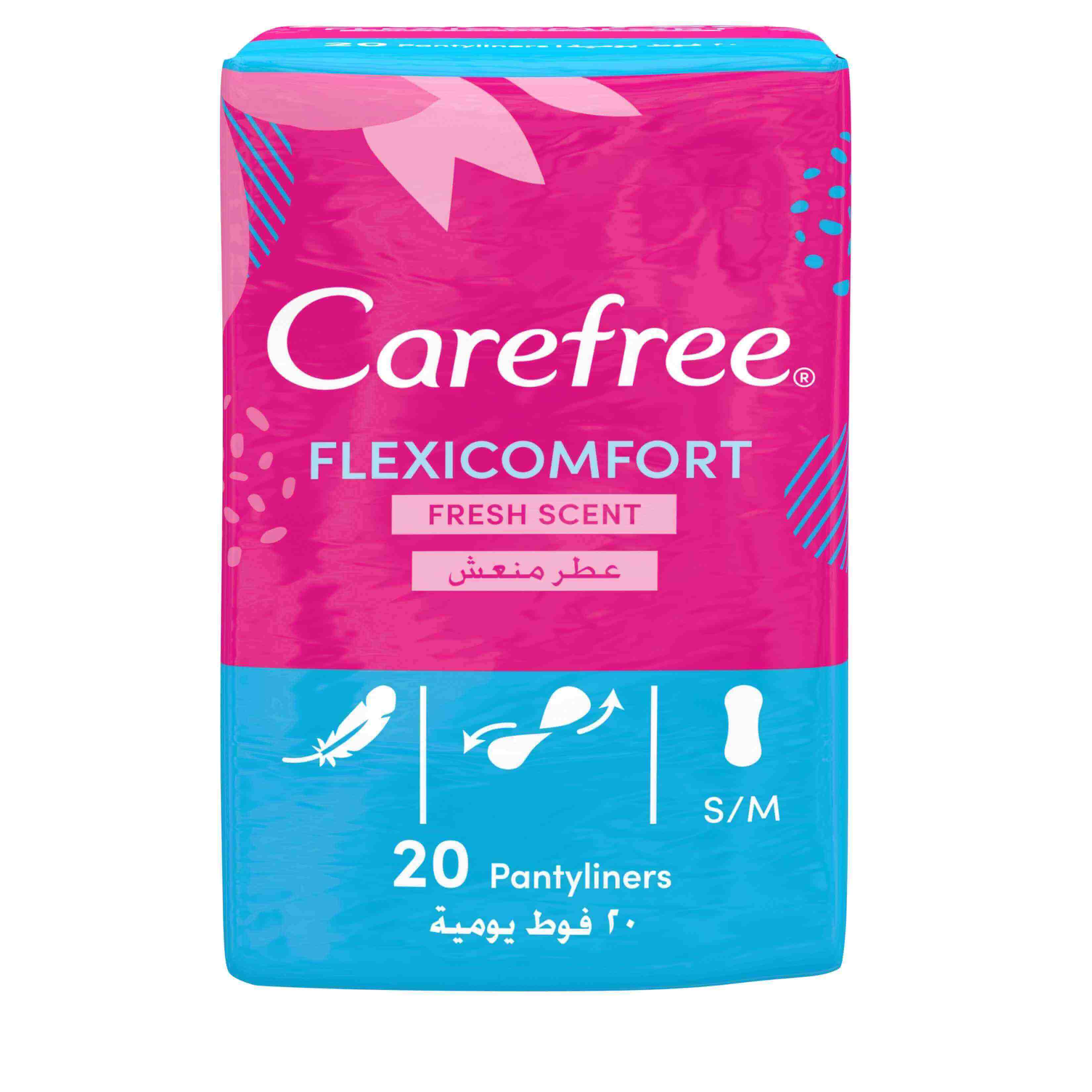 Carefree Panty Liners Breathable Aloe 20 : : Health & Personal Care
