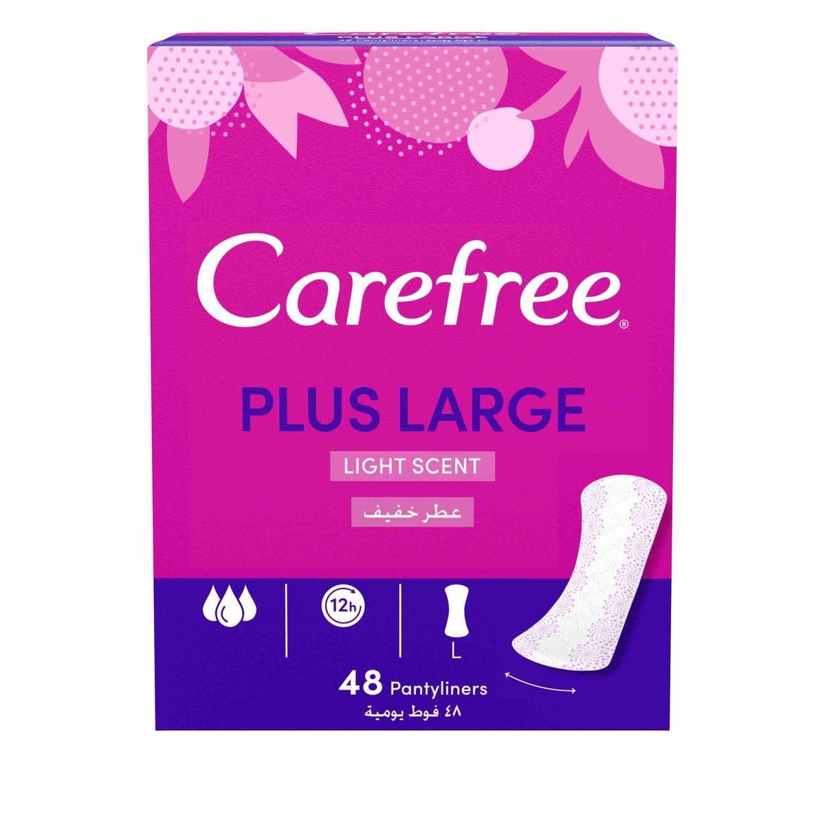 CAREFREE® Plus Large with a Slight Scent Panty Liners
